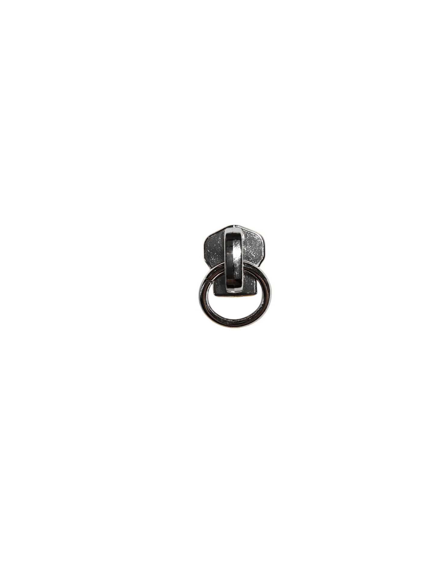 Schuiver met ring voor metalen rits
